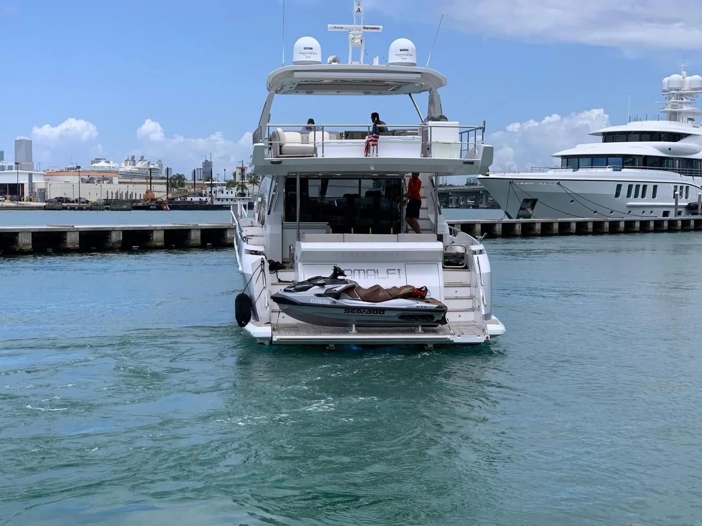a boat in the water aboard AMALFI Yacht for Sale