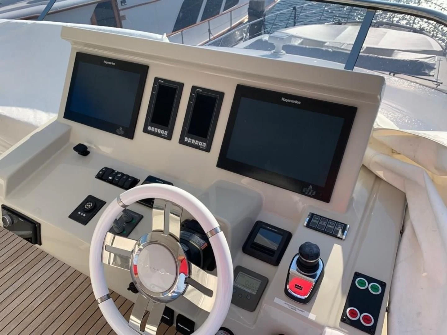 a computer tower with a screen aboard AMALFI Yacht for Sale