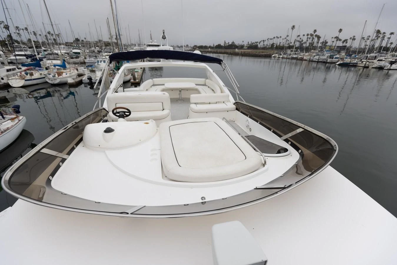 a boat in a harbor aboard BIG DREAM Yacht for Sale