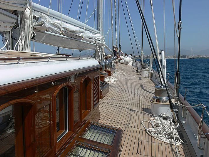 a boat on the water aboard METEOR Yacht for Sale