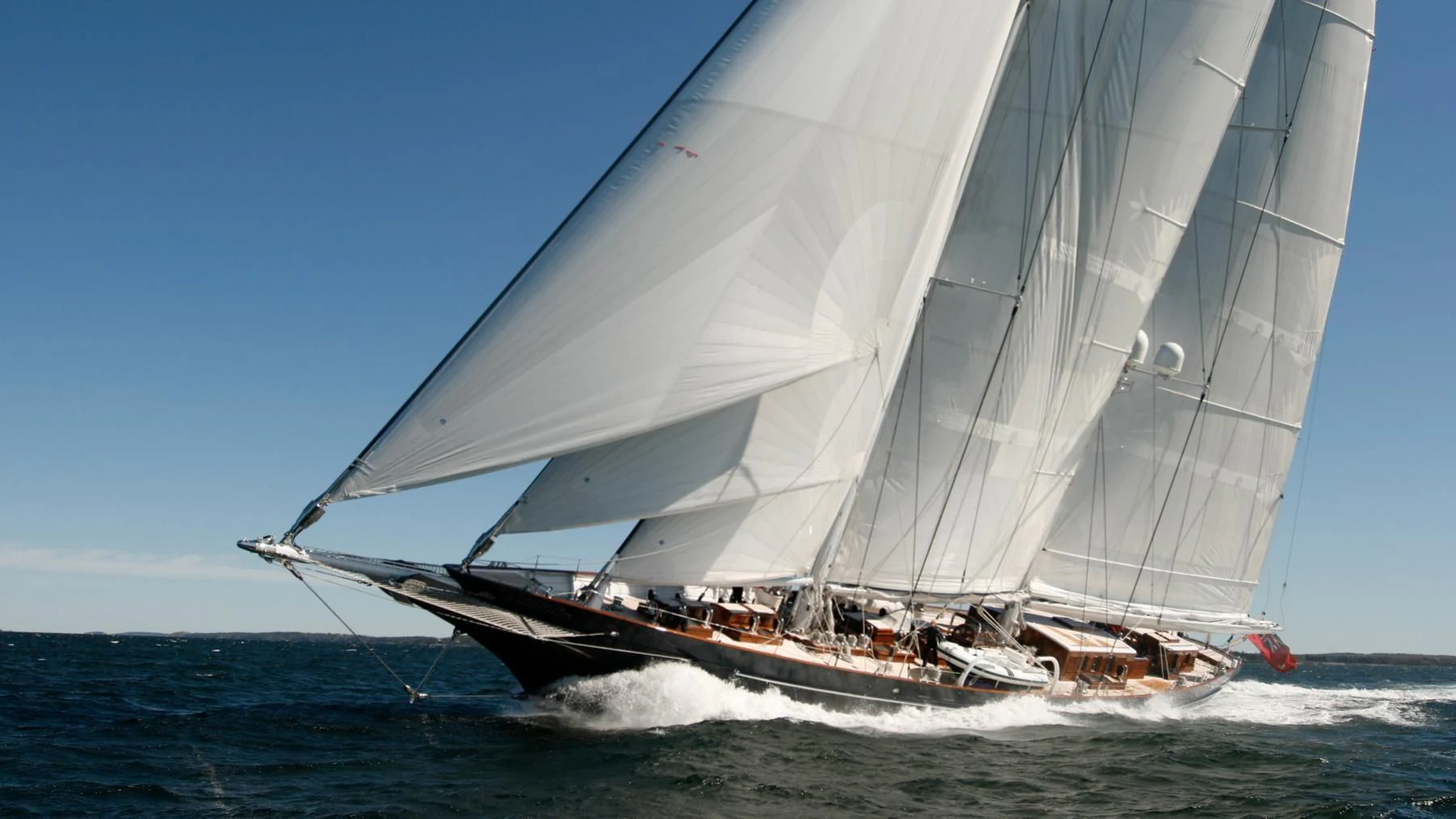 a sailboat on the water aboard METEOR Yacht for Sale