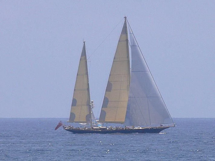 a sailboat on the water aboard METEOR Yacht for Sale