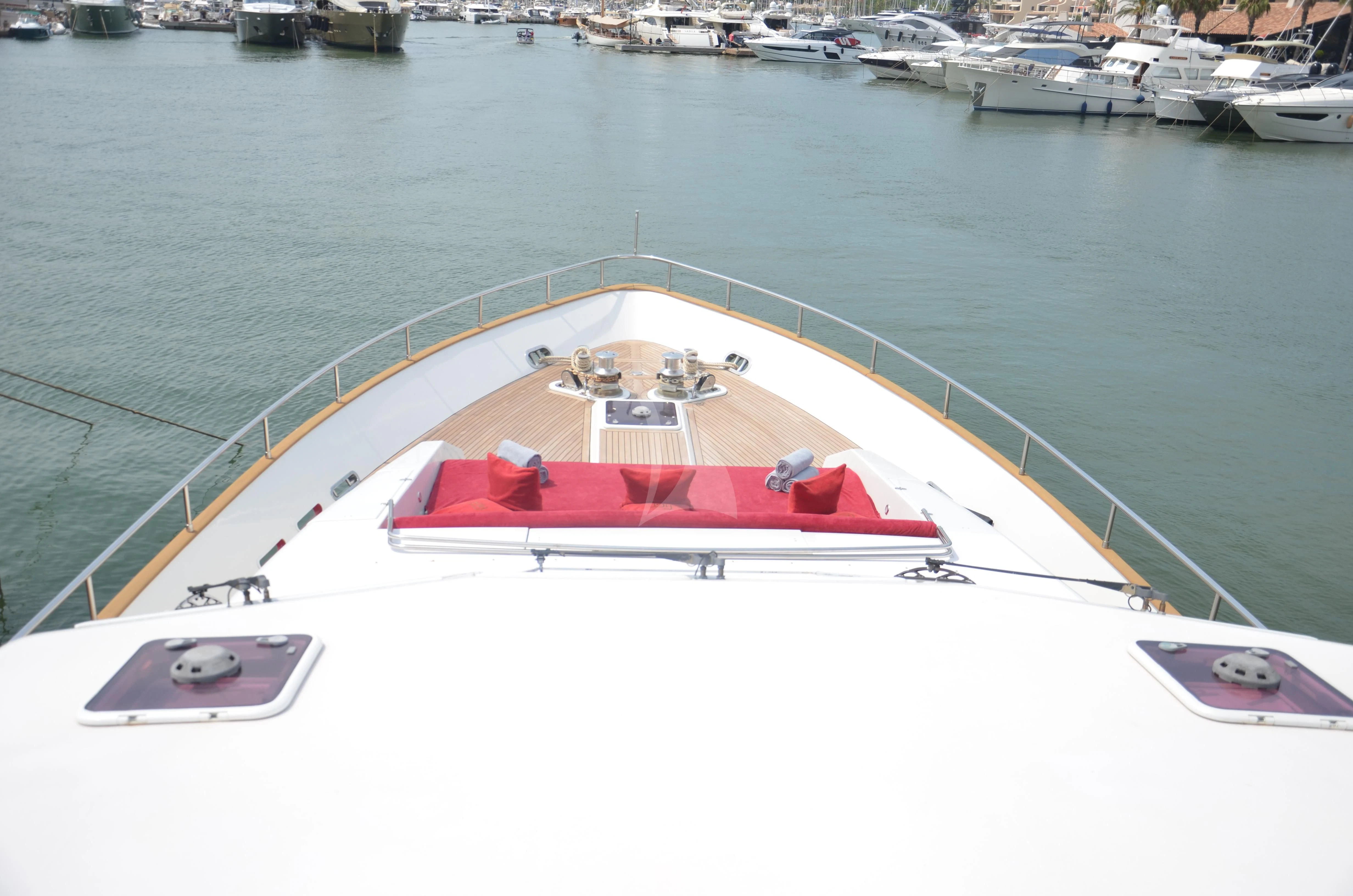 a boat in the water aboard FIGI Yacht for Sale