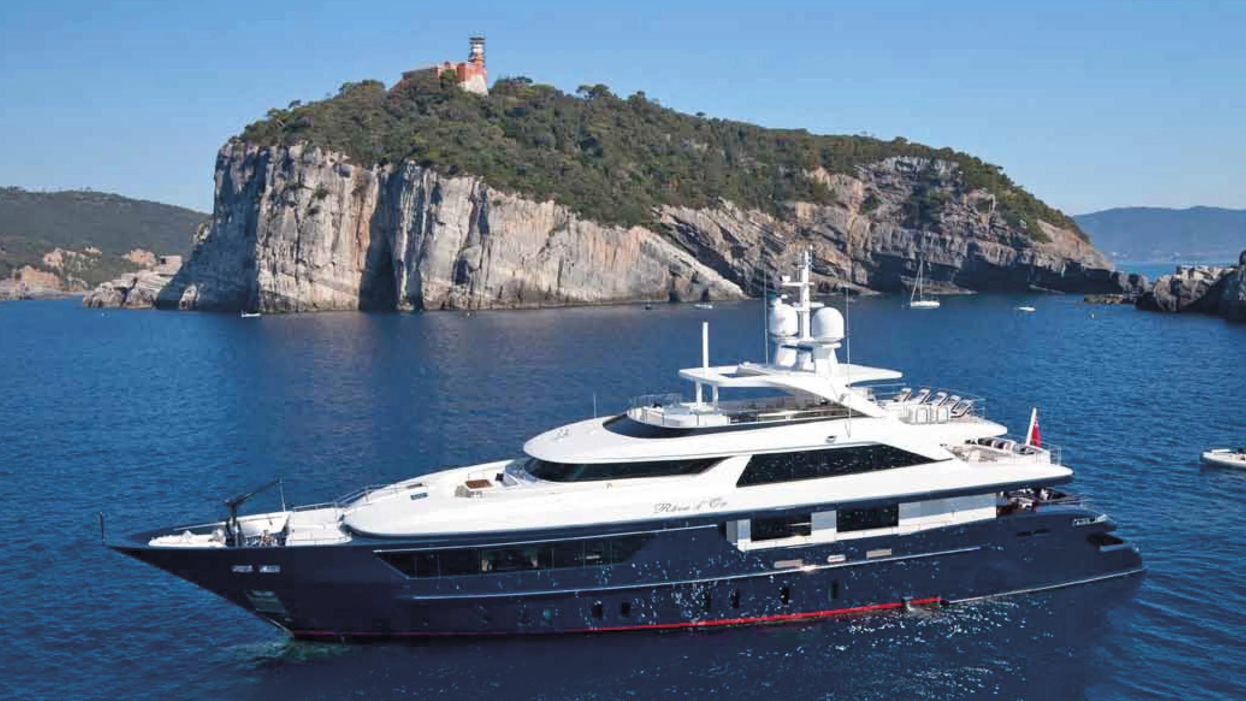 a boat on the water aboard REVE D'OR Yacht for Sale