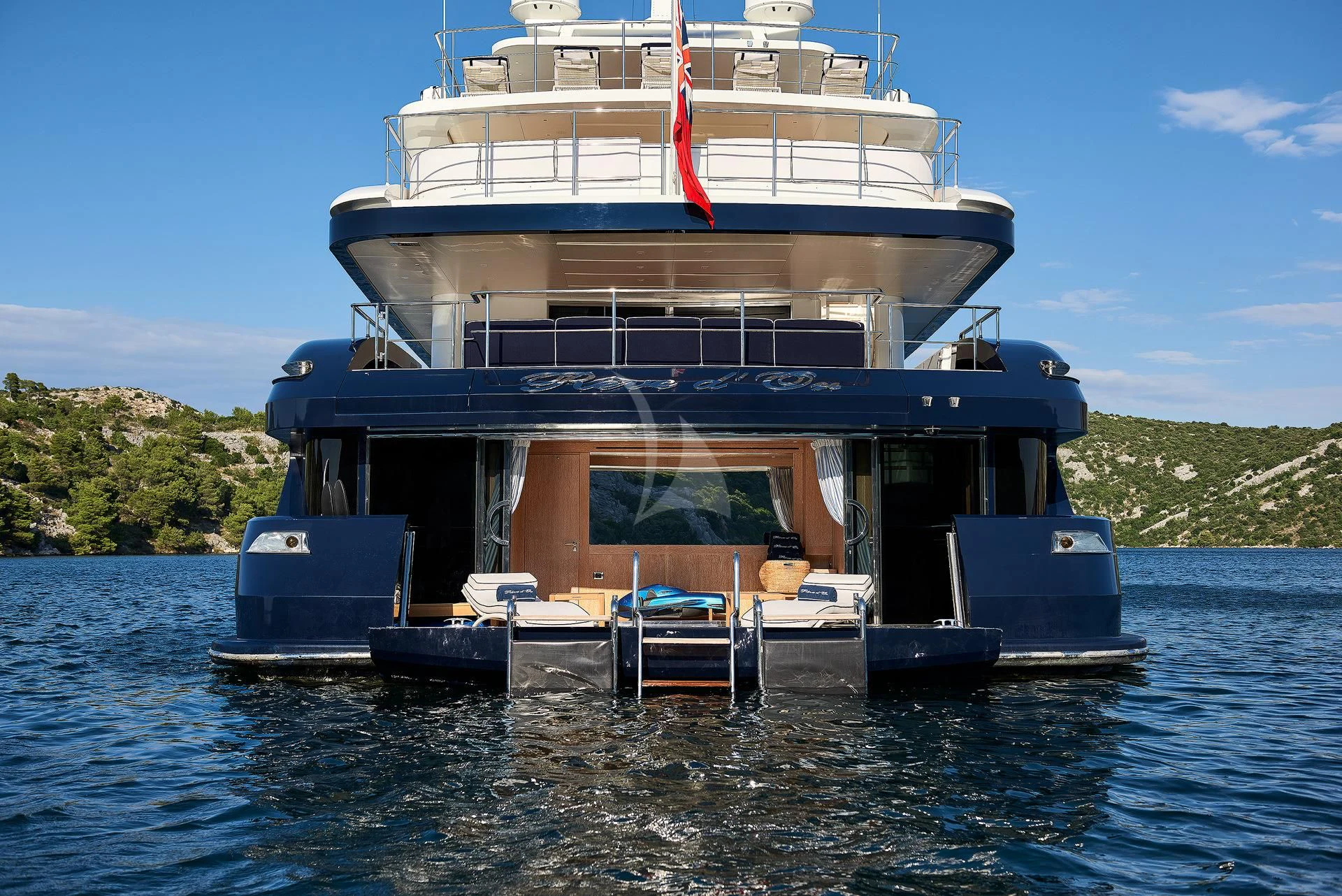 a boat on the water aboard REVE D'OR Yacht for Sale