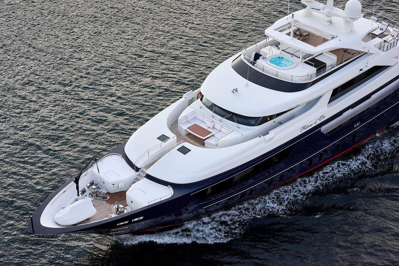 a boat on the water aboard REVE D'OR Yacht for Sale