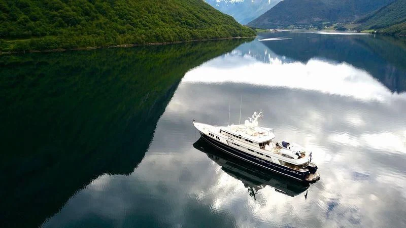 a boat on the water aboard EXPLORA Yacht for Sale