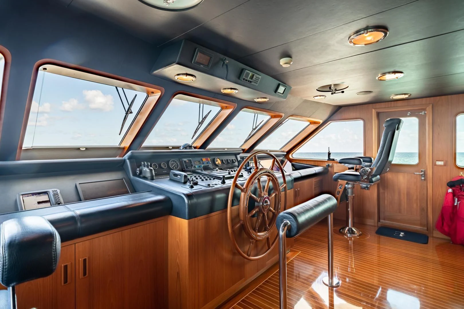 inside of a vehicle aboard EXPLORA Yacht for Sale