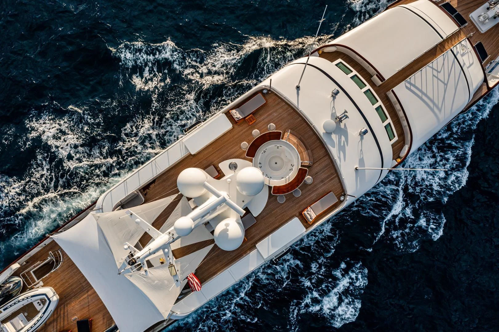 a satellite in space aboard EXPLORA Yacht for Sale