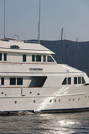 a white yacht on the water aboard EXPLORA Yacht for Sale