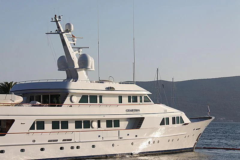 a large white boat aboard EXPLORA Yacht for Sale