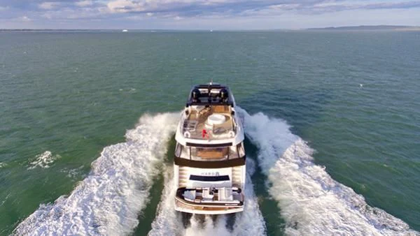 a boat on the water aboard DUCHESSA Yacht for Sale