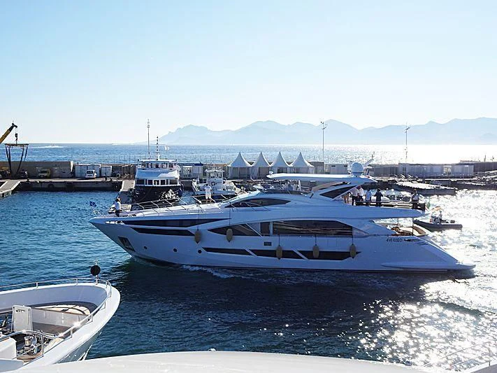 a boat in the water aboard DUCHESSA Yacht for Sale