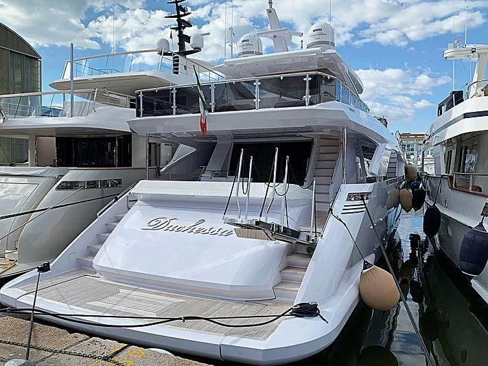 a group of boats docked aboard DUCHESSA Yacht for Sale