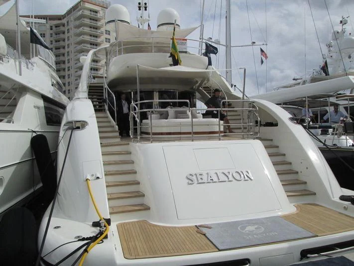 a boat with a group of people on it aboard SEALYON Yacht for Sale