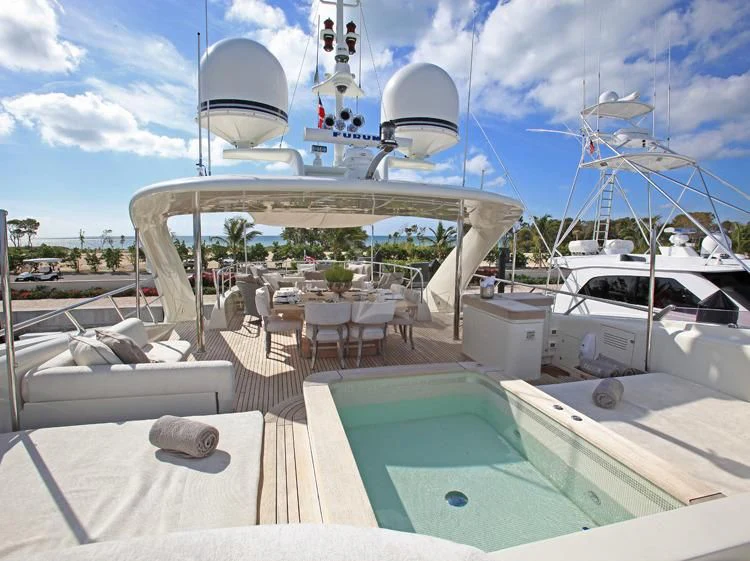 a pool on a deck aboard SEALYON Yacht for Sale