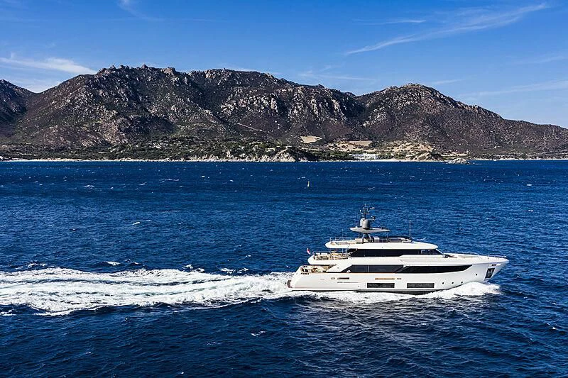 a boat on the water aboard MY LARA Yacht for Sale
