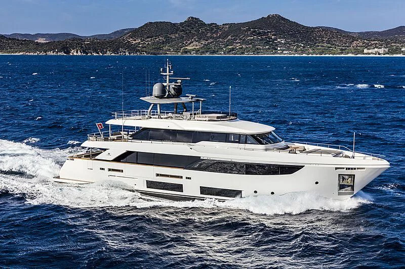 a boat on the water aboard MY LARA Yacht for Sale