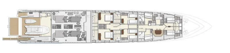 diagram aboard AQUAMARINE X Yacht for Sale
