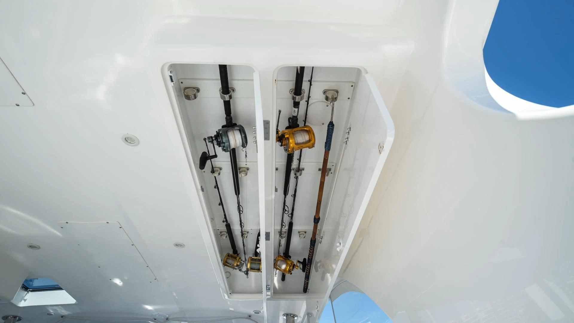 a white object with wires aboard FULL HOUSE Yacht for Sale