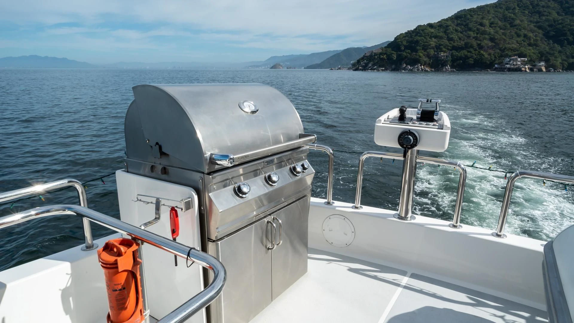 a boat on the water aboard FULL HOUSE Yacht for Sale