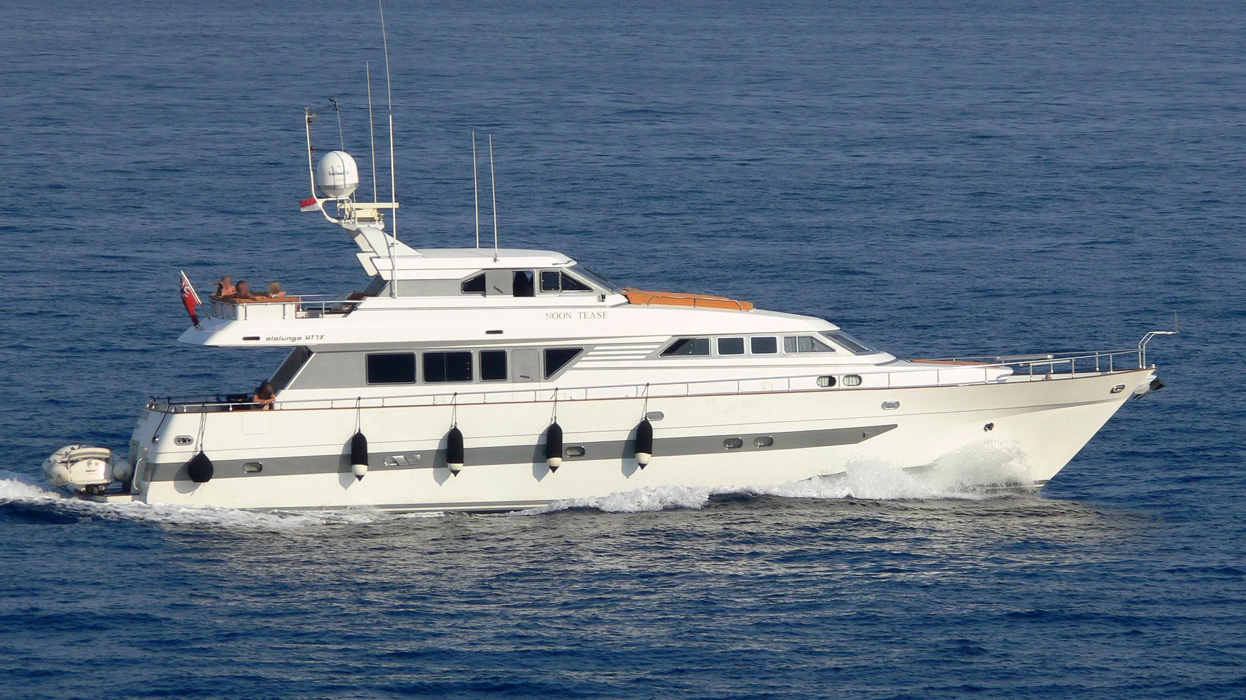 a white yacht in the water aboard SERENE SEAS Yacht for Sale