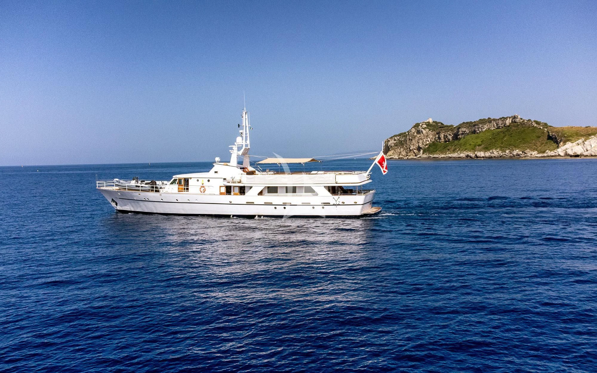 a boat in the water aboard SHAHA Yacht for Sale
