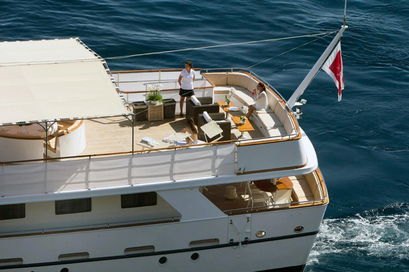 a person on a boat aboard SHAHA Yacht for Sale