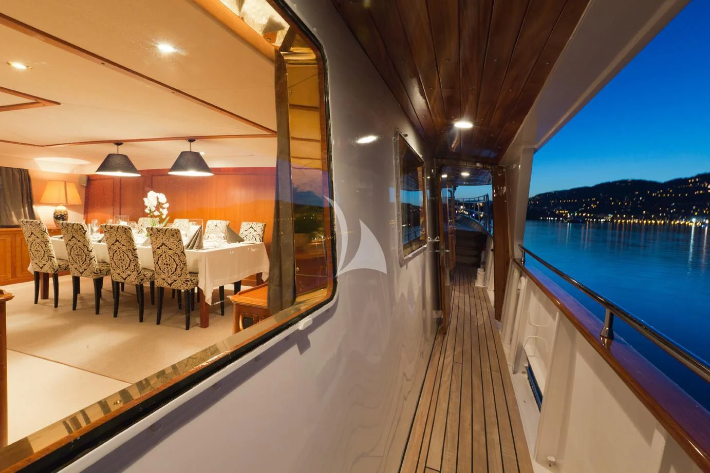 a boat on the water aboard SHAHA Yacht for Sale