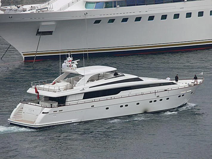a couple of boats on the water aboard ARGO B Yacht for Sale