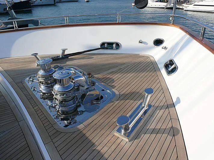 a close-up of a boat aboard ARGO B Yacht for Sale