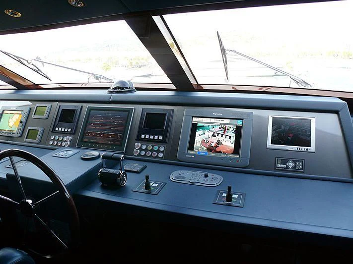 inside of a car aboard ARGO B Yacht for Sale