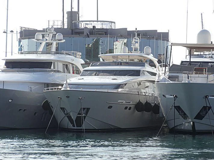 several boats in the water aboard ARGO B Yacht for Sale