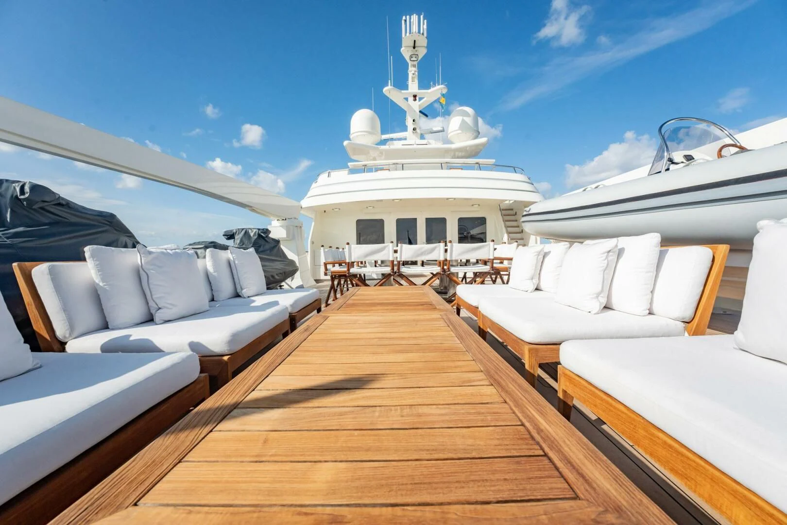 a boat on a dock aboard BG Yacht for Sale