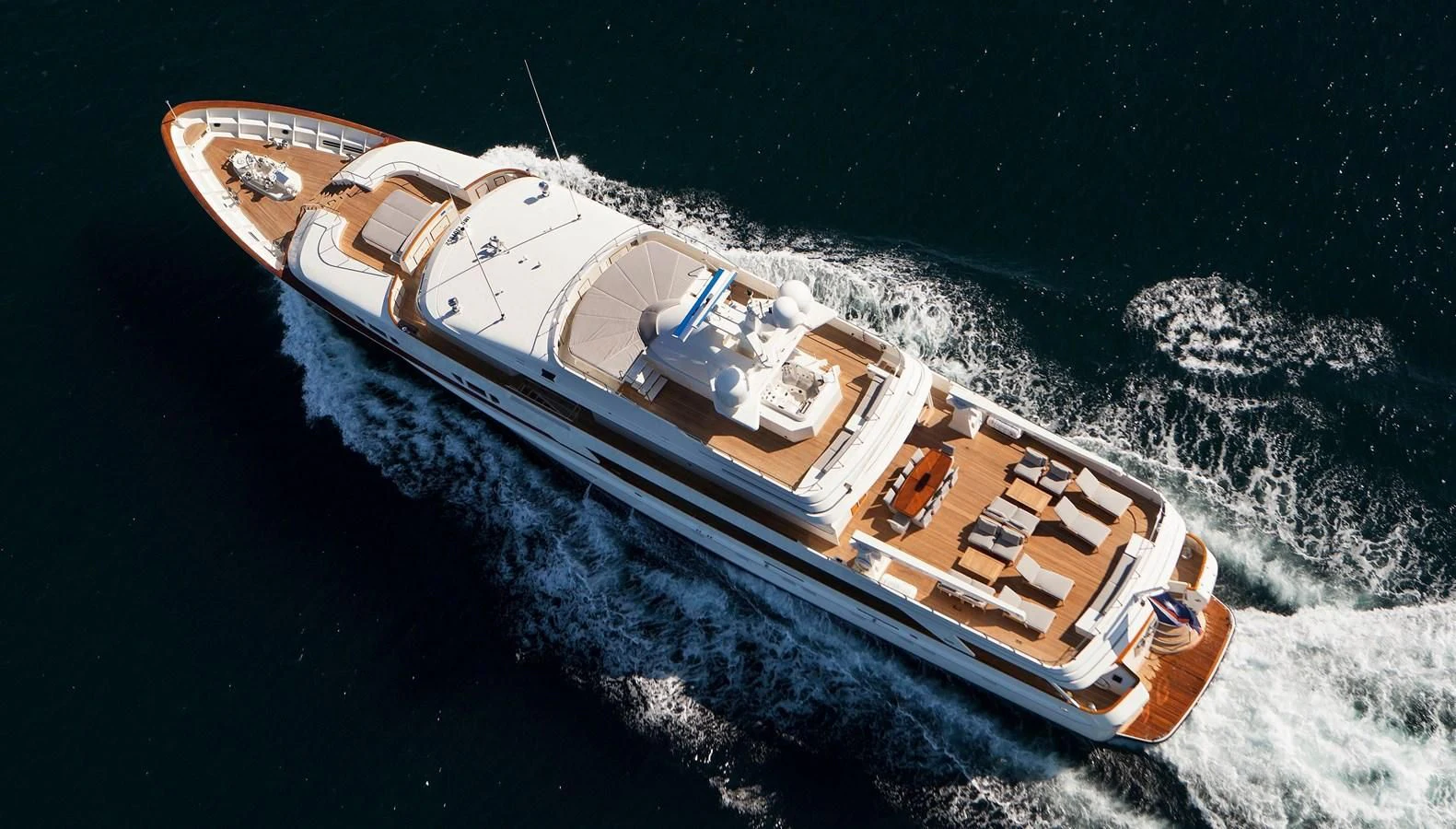 a high angle view of a ship aboard BG Yacht for Sale
