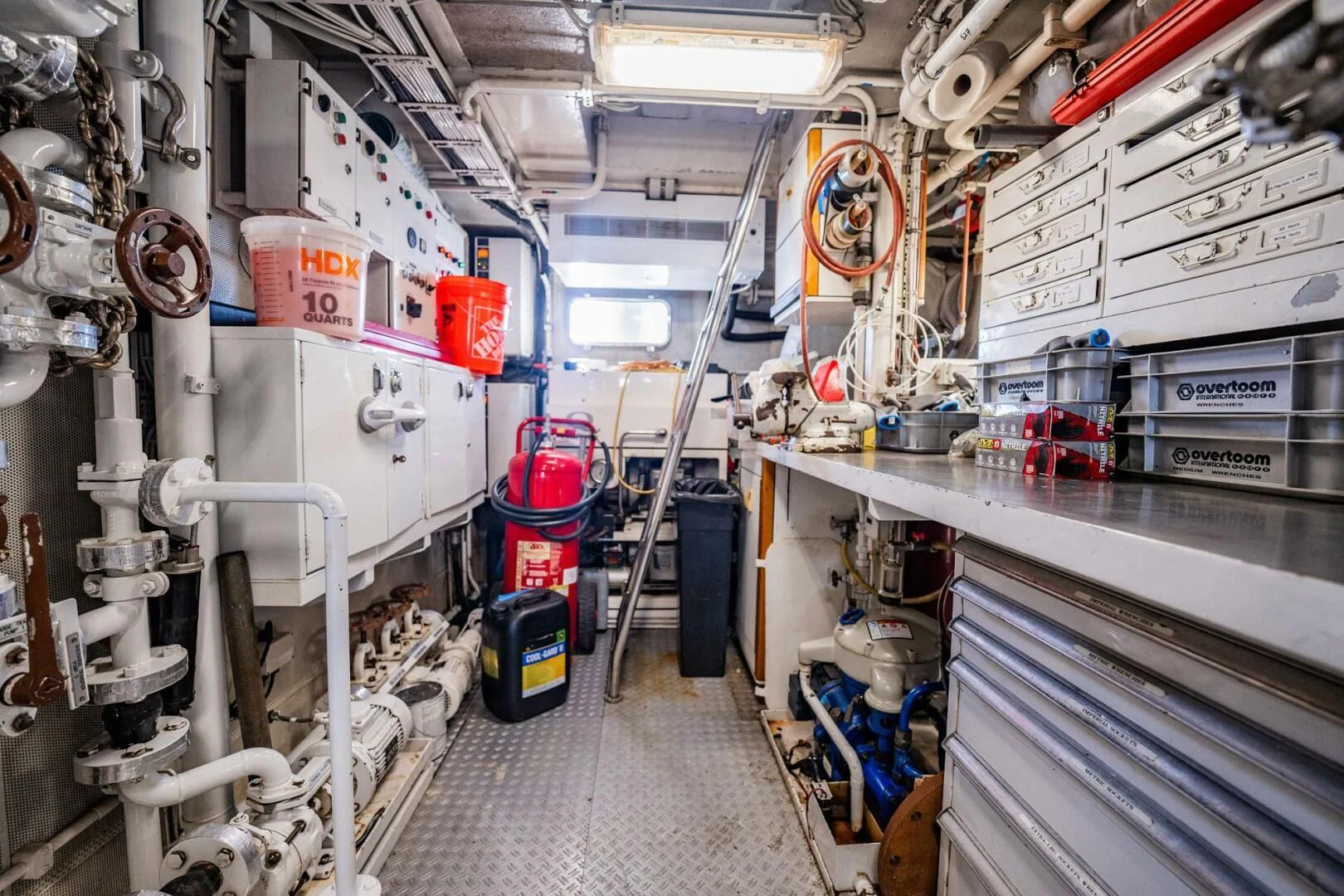 a room with machinery aboard BG Yacht for Sale
