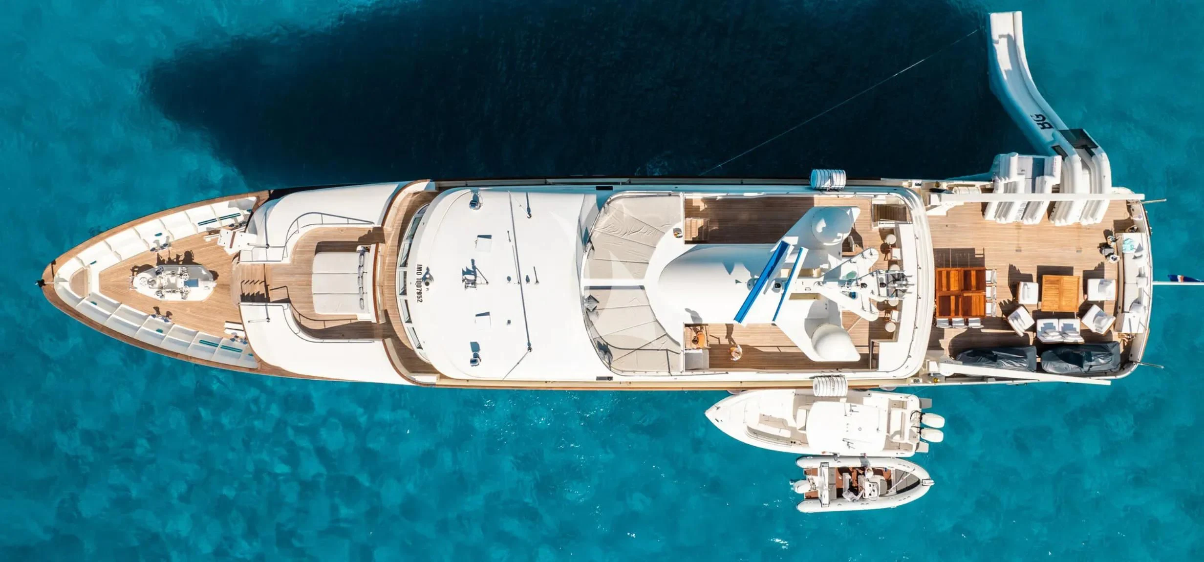 a satellite in the water aboard BG Yacht for Sale