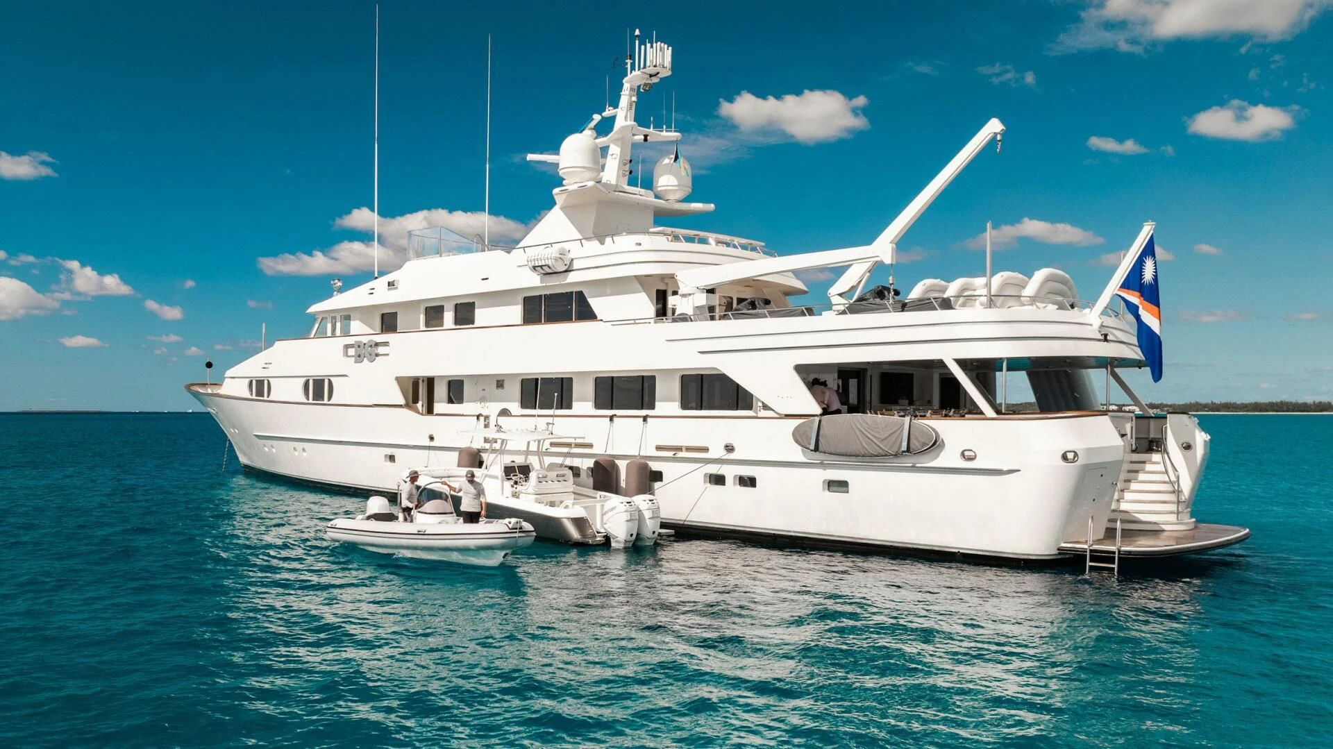 a boat on the water aboard BG Yacht for Sale