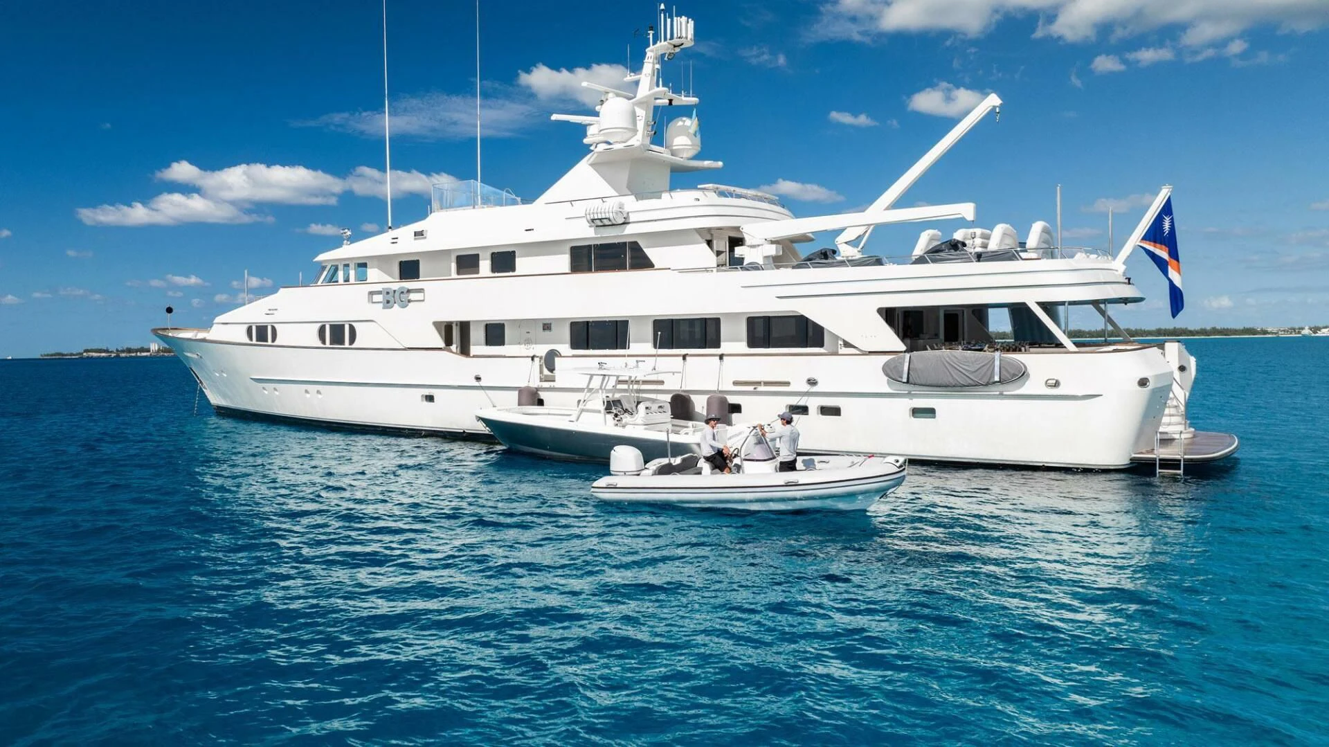 a boat on the water aboard BG Yacht for Sale