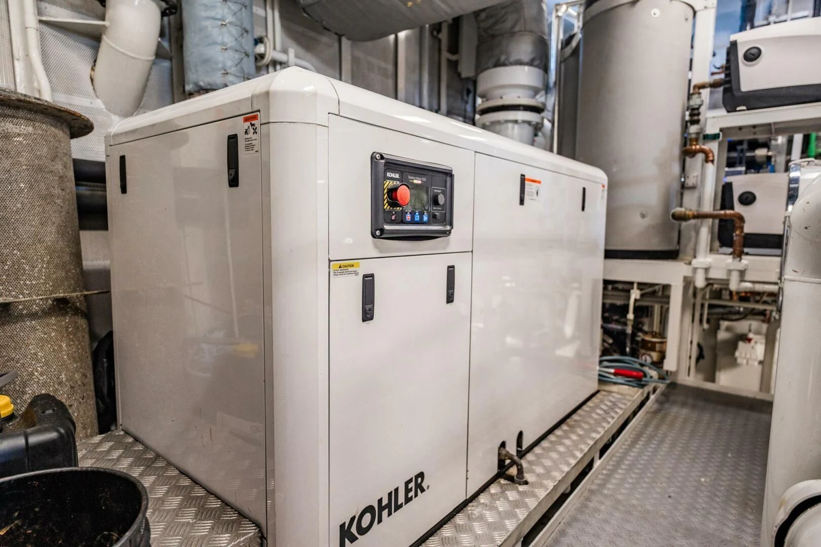 a large machine in a factory aboard BG Yacht for Sale