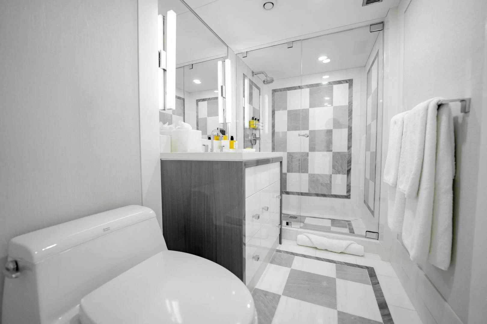 a bathroom with a toilet and a sink aboard BG Yacht for Sale
