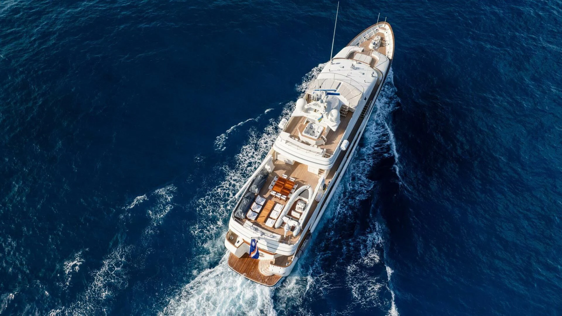 a ship in the ocean aboard BG Yacht for Sale