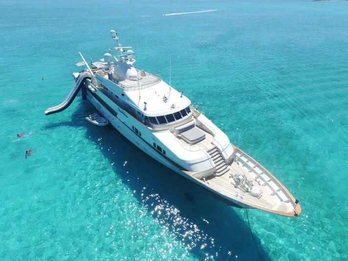 a boat in the water aboard BG Yacht for Sale