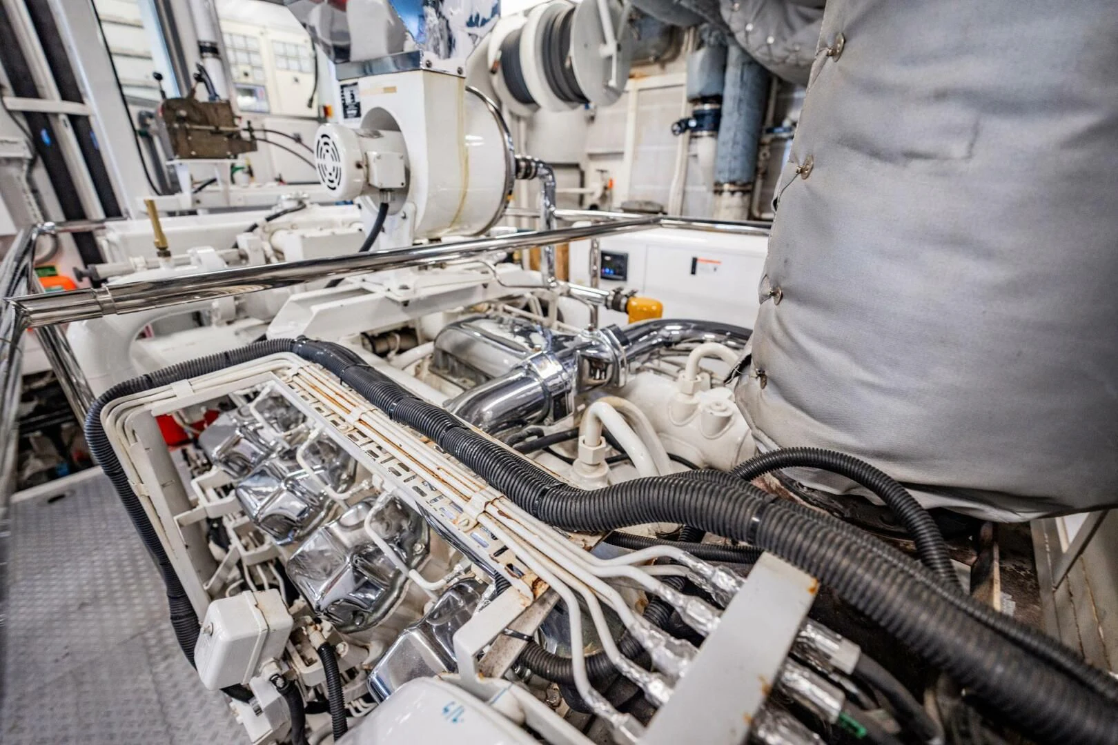 close-up of a machine aboard BG Yacht for Sale