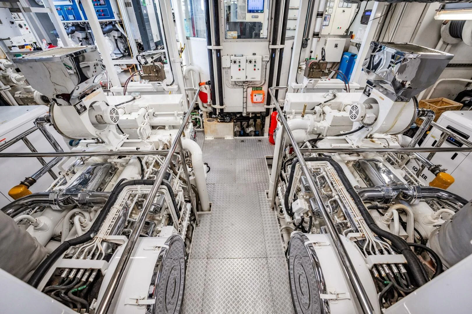 a room with machinery aboard BG Yacht for Sale