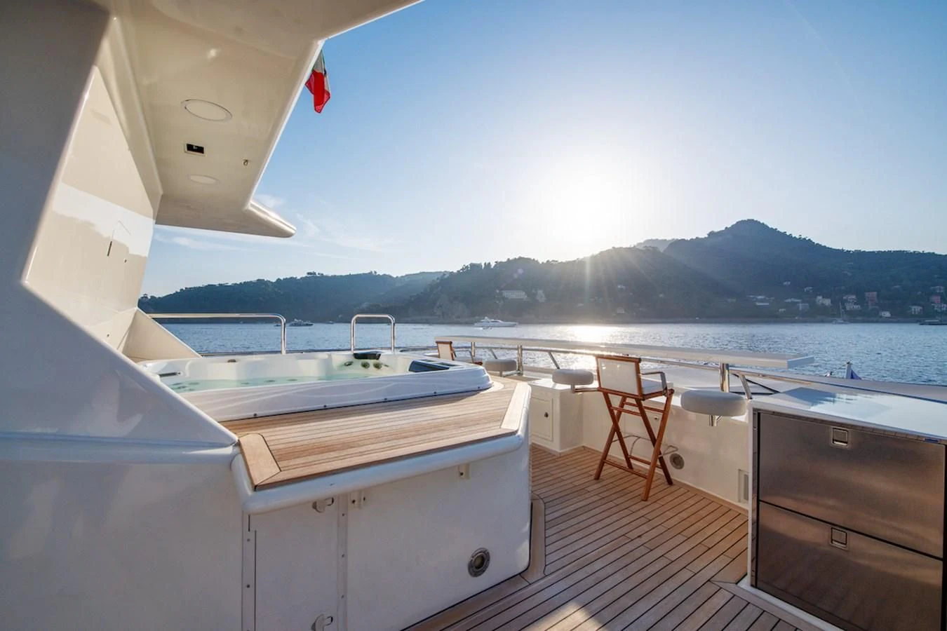 a boat on the water aboard BG Yacht for Sale