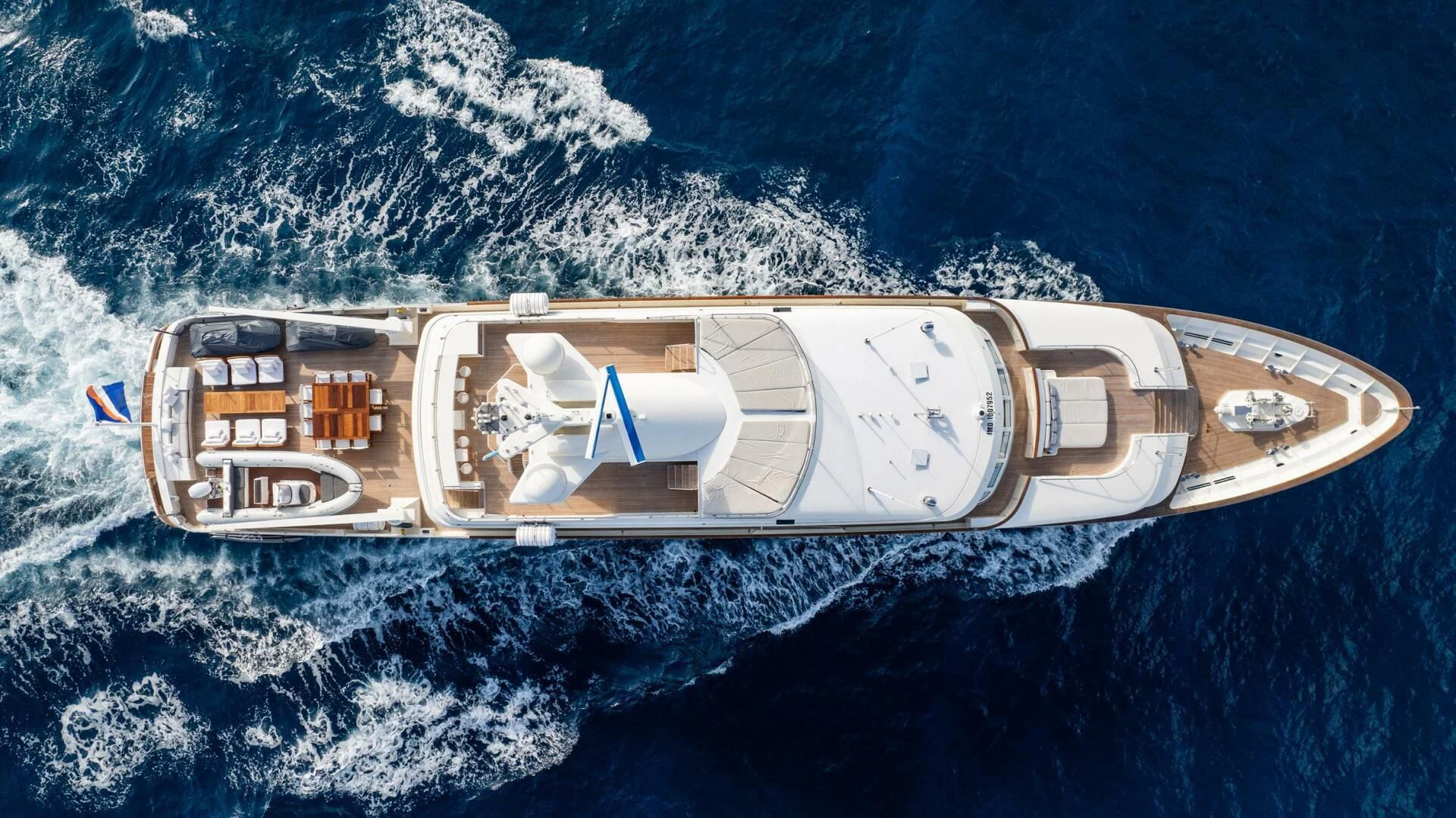 a satellite above a planet aboard BG Yacht for Sale