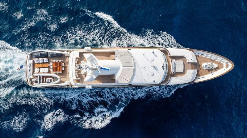 a satellite above the earth aboard BG Yacht for Sale
