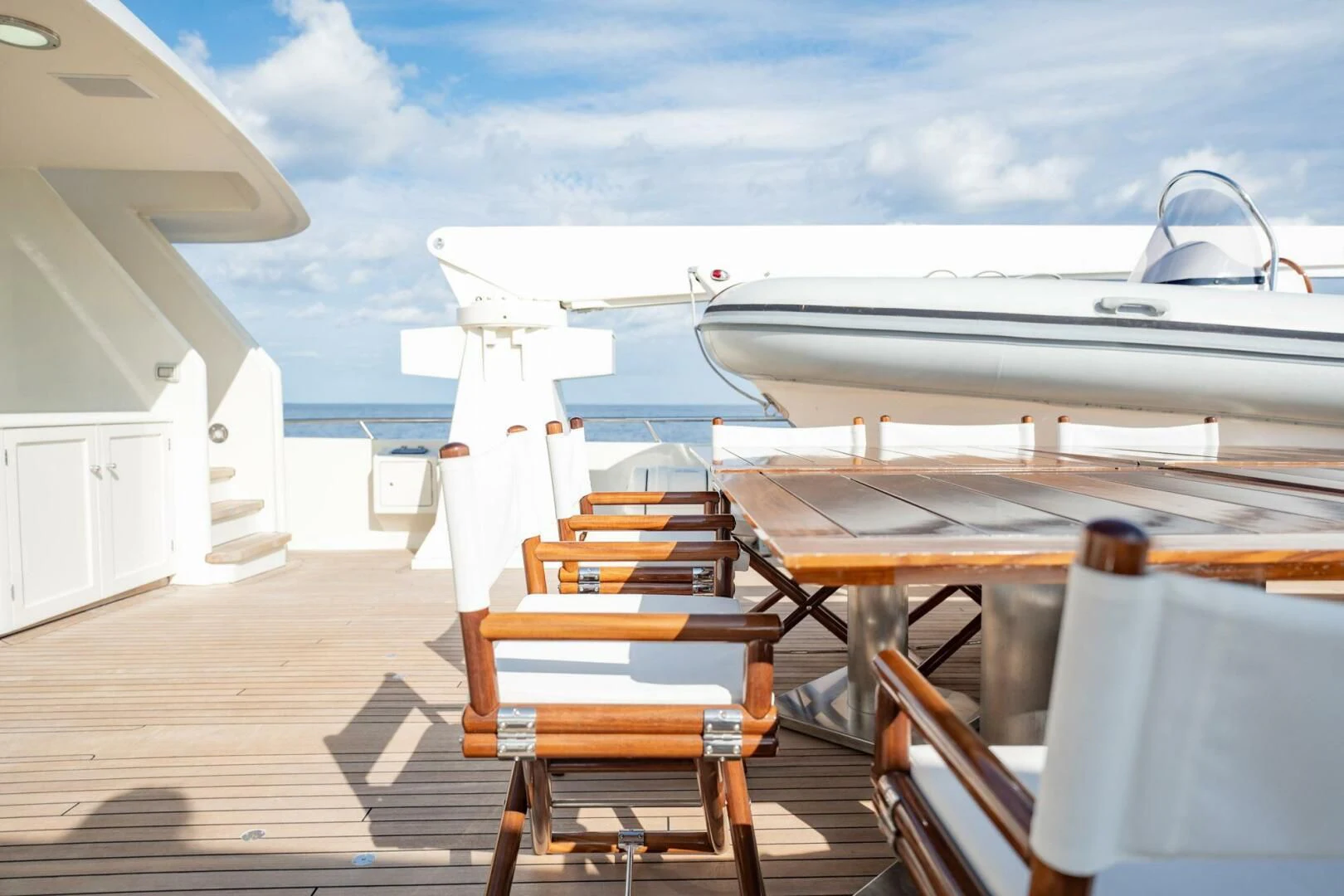 a boat on a dock aboard BG Yacht for Sale