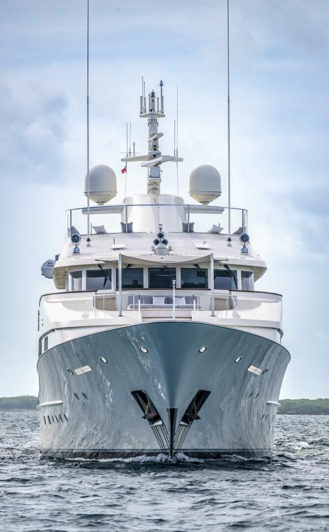 a boat in the water aboard BG Yacht for Sale